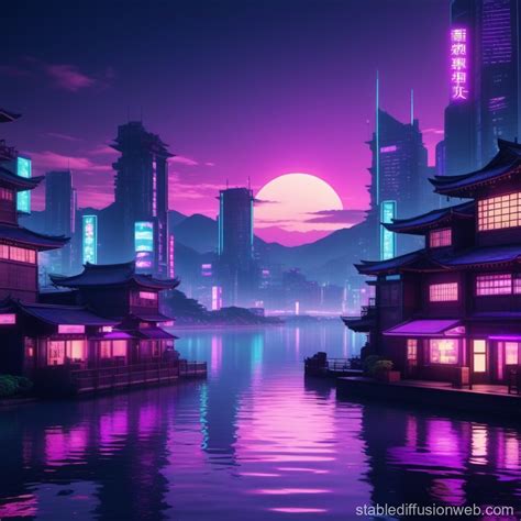 2k Anime Lake City Wallpaper | Stable Diffusion Online