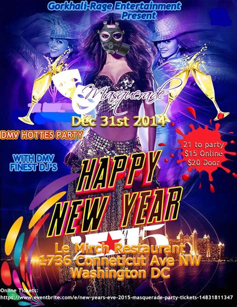 New Years Eve 2015 Masquerade Party Washington Dc