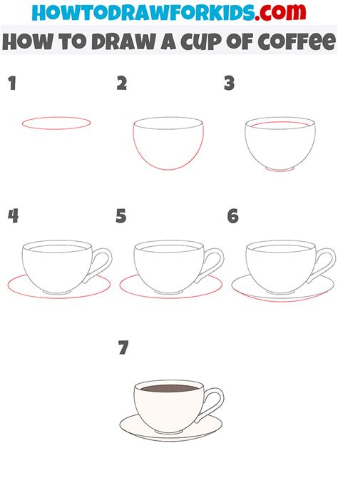 How to Draw a Cup of Coffee Step by Step - Easy Drawing Tutorial