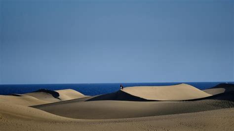 Premium Photo Dunes Of Maspalomas During Sunset