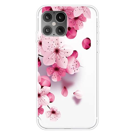 Soft Tpu Skal Blommor Iphone Pro Max Rosa