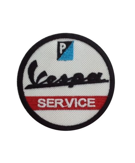 1290 Badge à coudre Patch écusson brodé 75mmX75mm VESPA SERVICE