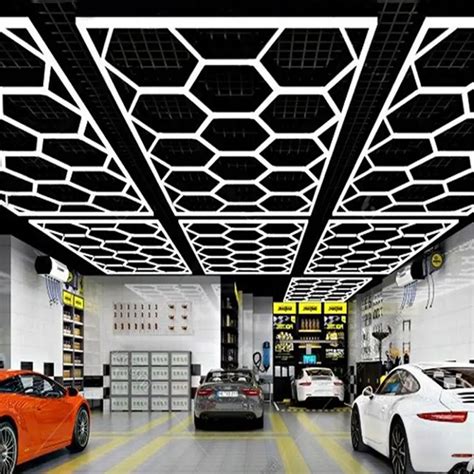 Car Detailing Shop Ceiling Hexagon Led Light Lamp Honeycomb Shape Light