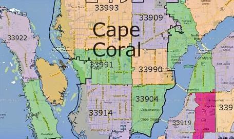 Cape Coral Fl Zip Code Map | Draw A Topographic Map