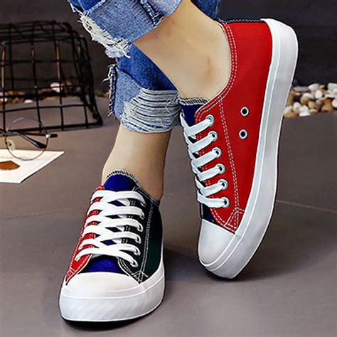 Platform Sneakers Casual Canvas Shoes Women 2018 Shallow White Sneakers Ladies Autumn Shoes