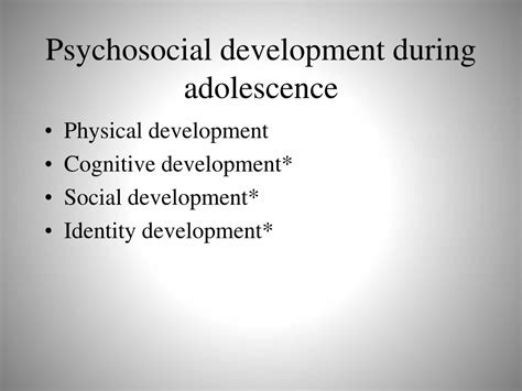 Ppt Psychosocial Development And Social Context During Adolescence