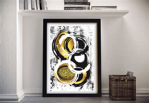 Abstract Painting No. 2 gold Framed Artwork | Canvas Prints Australia