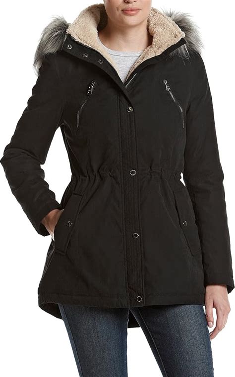 Nautica Womens Nautica Womens Micro Fiber Parka Anorak With Hood Parka