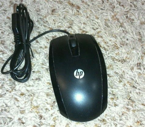 Hp N910u 505062 001 Rev A Usb Wired Optical Mouse Scroll Wheel Black