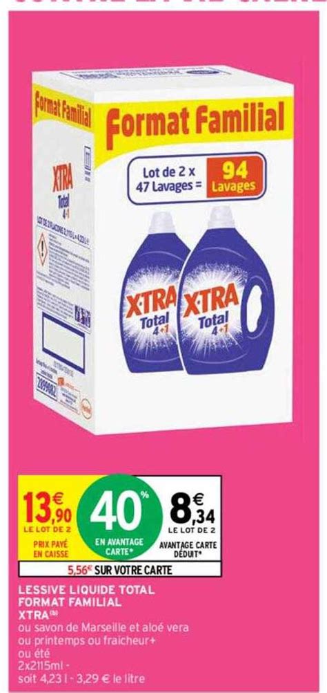 Promo Lessive Liquide Total Format Familial Xtra chez Intermarché