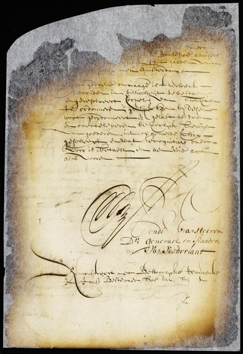 Document Order To Cornelis Van Tienhoven To Render An Account Of