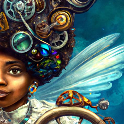 Ethereal African American Steampunk Princess Creative Fabrica