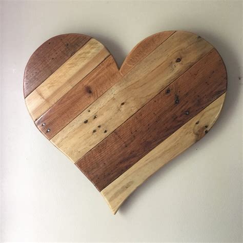 Wood Heart Decor Etsy