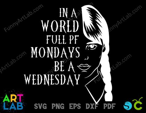 Funny Art Wednesday Shirt Diy Svg Set Wednesday Svg Cricut Wednesday