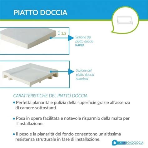 Piatto Doccia Rapid Azzurra X H Cm In Ceramica Bianco Opaco Con