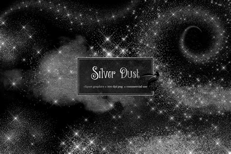 Silver Dust Clipart, Silver Glitter Clip Art, Pixie Dust, Fairy Dust ...