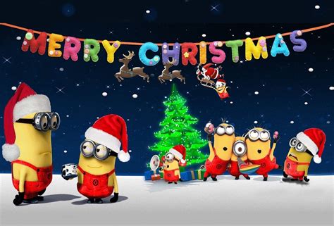 Minions Christmas Desktop Tablet Wallpaper Minion Christmas