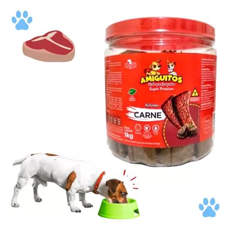 Bifinho Petisco Para Cachorro Amiguitos Sabor Carne Pote Kg