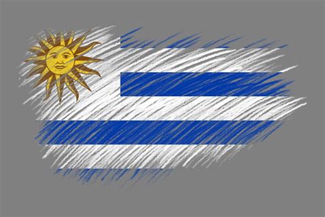 Bandera Uruguay Sobre Cepillo De Estilo Stock De Ilustraci N