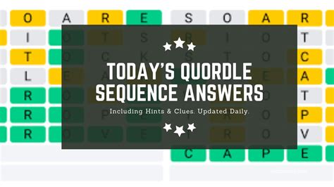 The Quordle Daily Sequence Unlocking The Secrets Of The 5word Puzzle