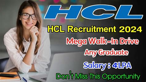 Latest HCL Recruitment 2024 Jobs For Freshers Mohan Careers