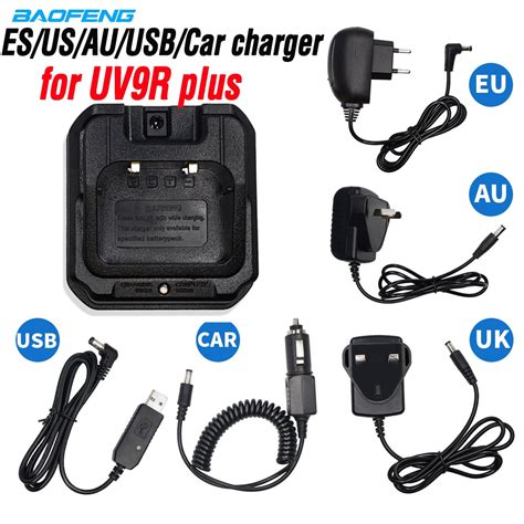 Original Baofeng Uv R Plus Eu Us Uk Au Usb Car Battery Charger For