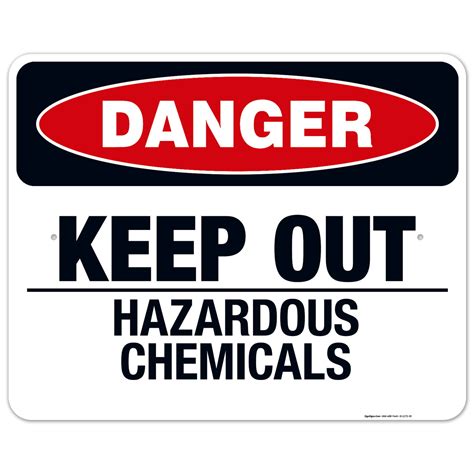 Danger Keep Out Hazardous Chemicals Sign Osha Danger Sign 24x30