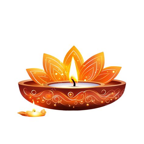 Happy Diwali Celebration Banner Or Header With Vector Illustration Of