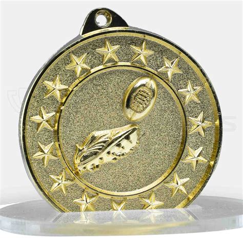 Shooting Star Series Aussie Rules Medal 50MM GOLD Alpha Trophies