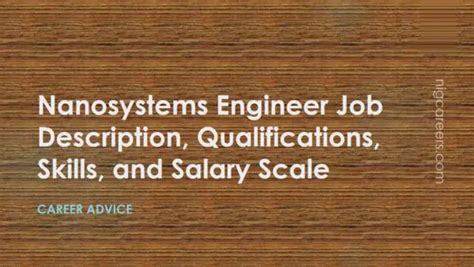 Nanosystems Engineer Job Description Skills And Salary