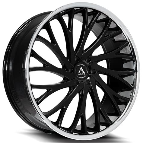 Azad Wheels Azv Gloss Black With Ss Lip Rims Az