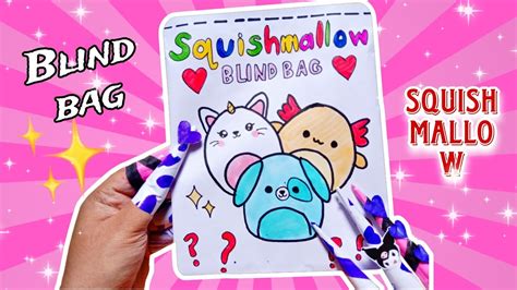 Paper Diy Blind Bag Paper Squishmallows Asmr Opening Blind Bag Youtube