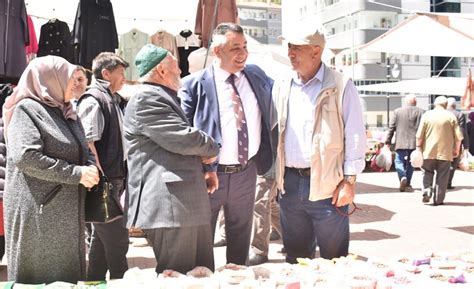 Başkan Başer pazar esnafını ziyaret etti haberi haberleri