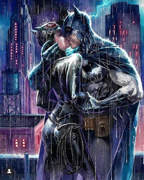 The Bat And The Cat Batman Kiss Catwoman Batman And Catwoman Catwoman