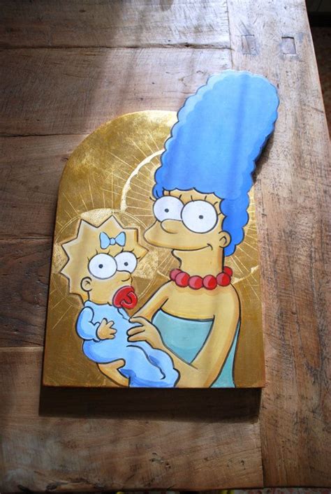 Marge Simpson And Meggie Simpson Modern Icon Original Etsy Modern