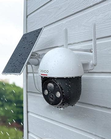 DEKCO Solar Security Camera Wireless Outdoor 2K Resolution WiFi