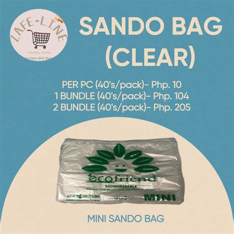 Eco Friendly Plastic Sando Bag Clear Minitinymediumlarge Lazada Ph