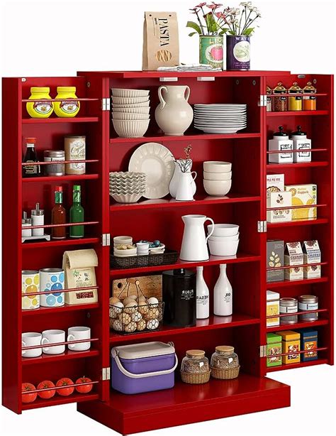 Red Pantry Cabinet