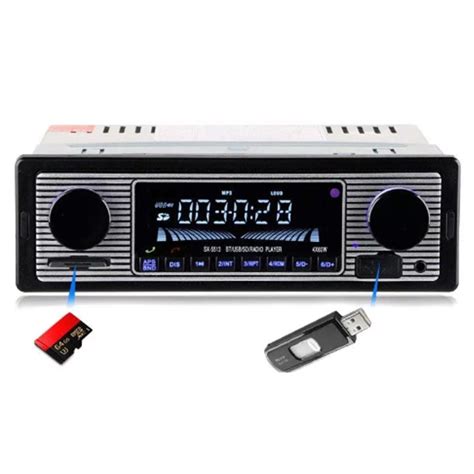 Rádio Vintage Retro Bluetooth Usb Carro Fusca Opala Antigo Enfeit Car