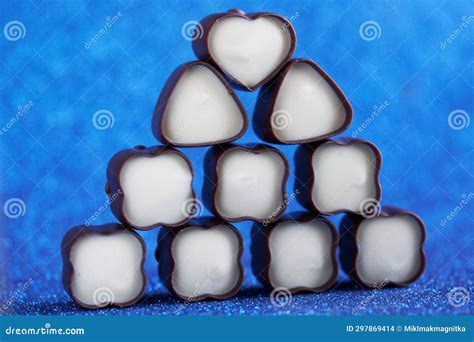 Unusual Chocolates of Different Shapes Made from Dark and White Belgian ...