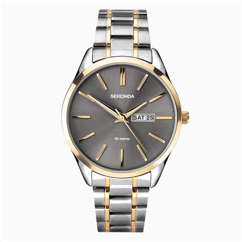 Sekonda Mens Classic Watch Round Mm Two Tone Stainless