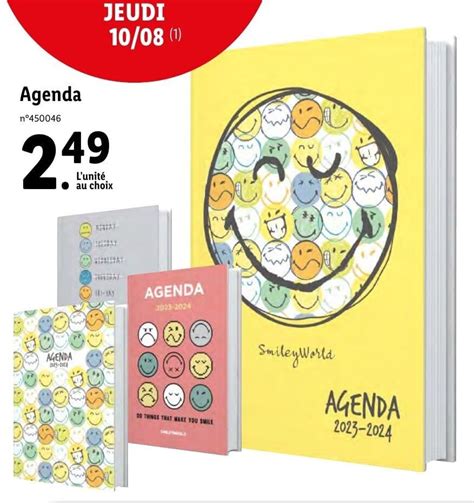 Cohue Chez Lidl Qui D Voile Ses Plus Beaux Agendas Pour La Rentr E