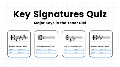 Tenor Clef Key Signatures Quiz