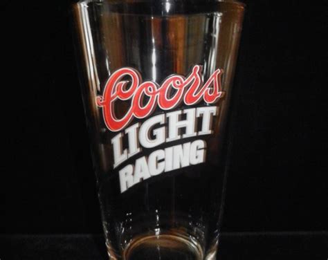 Coors Light Beer Glasses Man Cave Glasses Coors Racing Team 2 Left Etsy