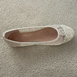 Kaileep Shoes Ivory Lace Round Toe Flats With Mini Pearls Poshmark