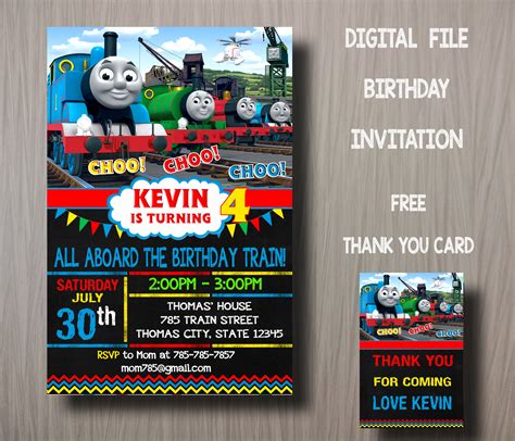 Thomas el tren invitación de cumpleaños invitación de Thomas Etsy España