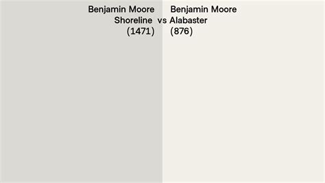 Benjamin Moore Shoreline Vs Alabaster Side By Side Comparison