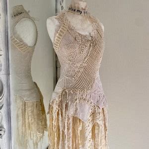 Handmade Boho Top Antique Dollies And Lace Tea Stained Raw Rags Etsy