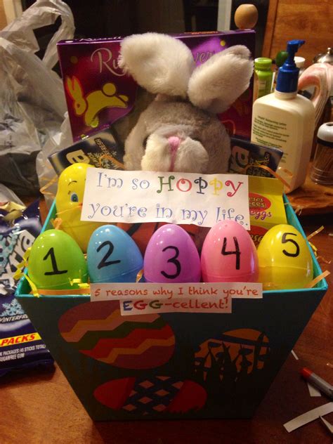 Easter Basket For Girlfriendboyfriend Im So Hoppy Youre In My Life