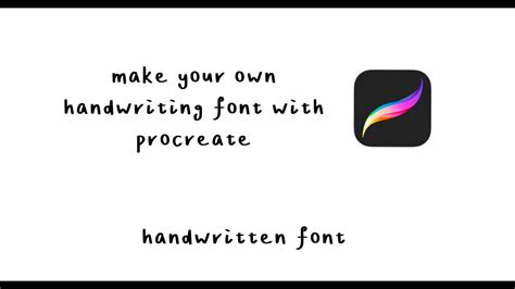 Make Your Own Handwriting Font In Procreate And Calligraphr Youtube